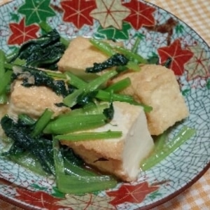 小松菜と絹揚げのサッと煮